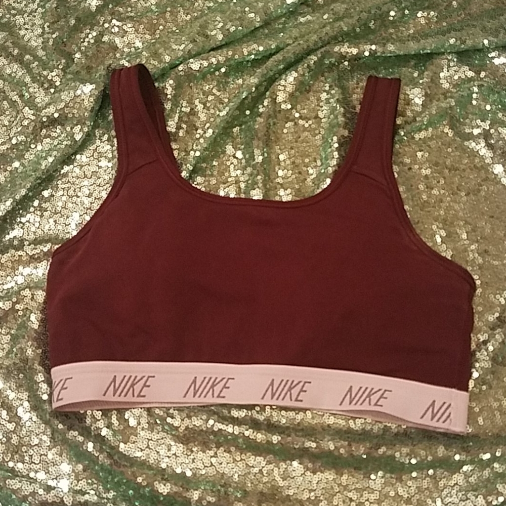 Nike ♡ Dri Fit Sports Bra - Burgundy